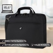 Сумка портфель BRAUBERG MOTIVE с отделением для ноутбука 15,6", 3 кармана, "Chance", черная, 30х40х4 см, 240458