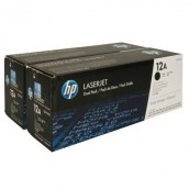 Картридж лазерный HP (Q2612AF) LaserJet 1018/1020/3052/М1005, №12A, оригинальный, КОМПЛЕКТ 2 шт. х 2000 страниц